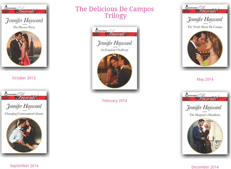 Author Interview: Jennifer Hayward: Delicious De Campos Series: The Divorce Party: Winner of Harlequin 2012