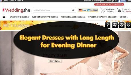 Elegant Dresses with Long Length for Evening Dinner