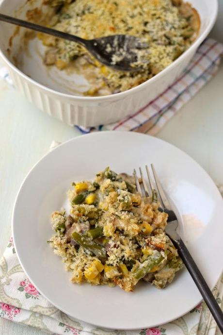 Green Bean & Corn Casserole (Vegetarian Thanksgiving Menu Ideas)