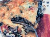 Crustless Quiche with Tomatoes, Mushrooms, Kale Parmesan Cheese