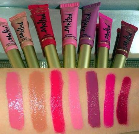 Too Faced Melted Lipstick Swatches