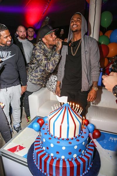 Trey Songz Spends Birthday With Friends