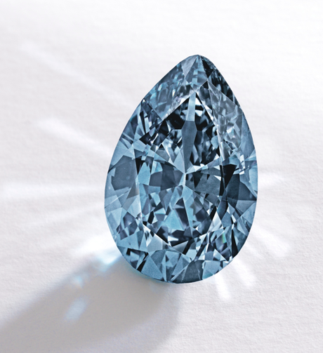 9.75-carat fancy vivid blue diamond  set two new world auction records at Sotheby's New York, Nov 20, 2014