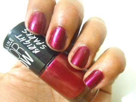 Maybelline Color Show Bright Sparks (704) Glowing Wine | Day 4