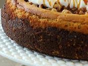 Brown Sugar Pumpkin Cheesecake with Bourbon Toasted Walnuts