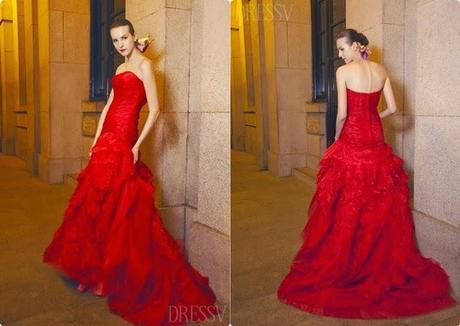 DressV's Red Mermaid Wedding Dresses