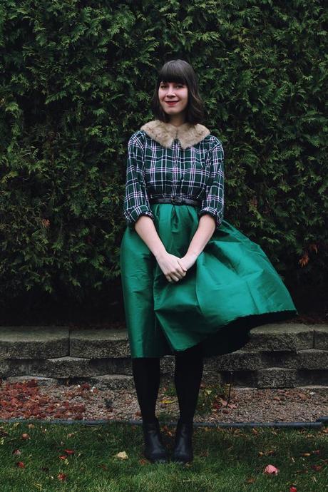 new-old-fashion-vintage-tartan-skirt