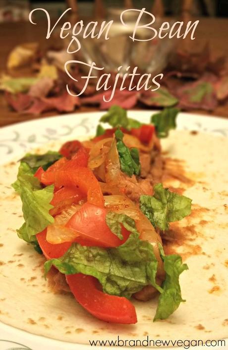 vegan bean fajitas