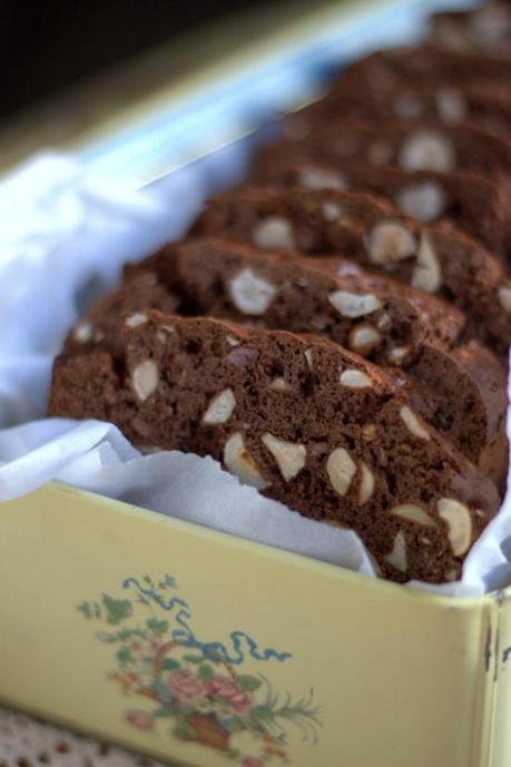 Gluten Free Chocolate & Hazelnut Biscotti.  Perfect for gift giving. | thecookspyjamas.com