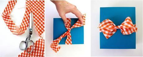 Or use fabric as ribbon: 