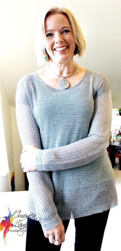 grey knit sweater