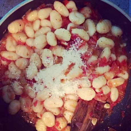 Gnocchi bubbling away on our stove-top