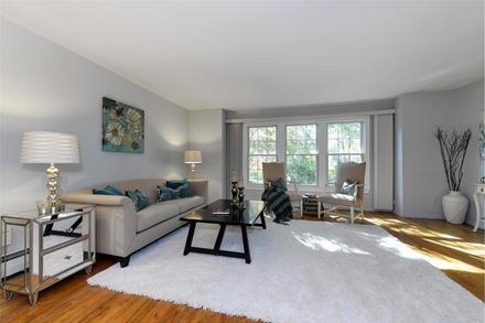 staging a living room to sell on Long Island