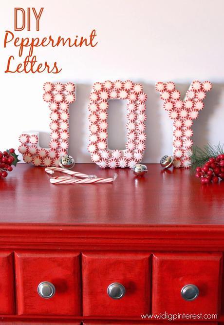 Decorating with Peppermint Candy Letters