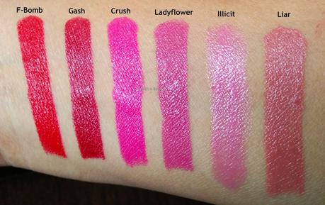 Swatch Santa - Urban Decay Full Frontal Lipstick Stash (Holiday 2014 Collection)