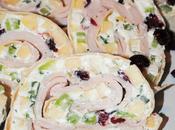 Holiday Turkey Pinwheel Appetizers with Goat Cheese Apples