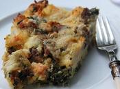Sausage Cheddar Strata with Spinach