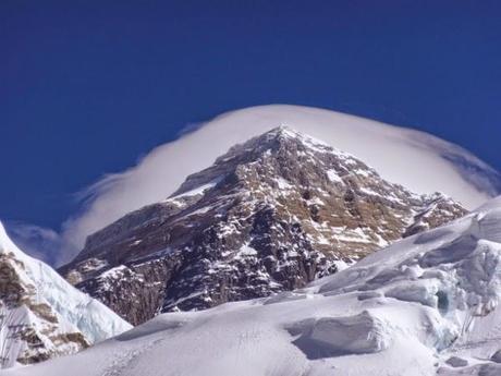 The best view of Everest on the whole trek in Nepal