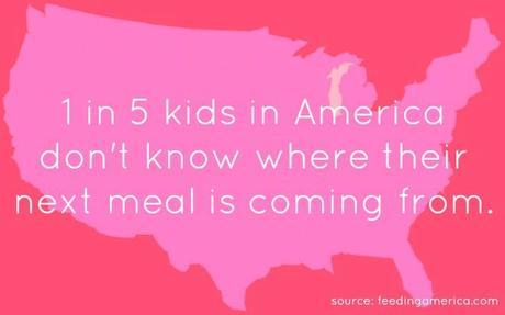 1 in 5 kids in america don't know where their next meal is coming from