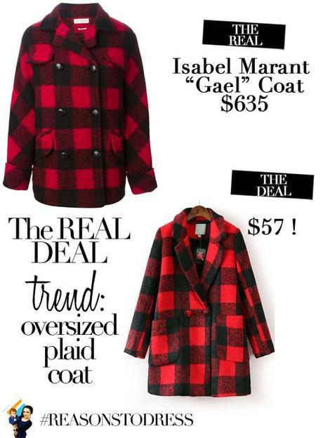the real deal oversized plaid coat