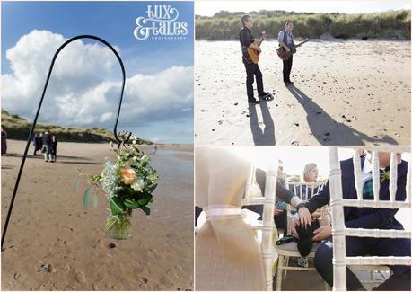 Ceremony Photography at Newton Hall beachside wedding | Bunny as guest