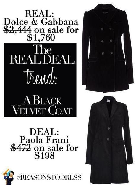 the real deal velvet coat dolce and gabbana