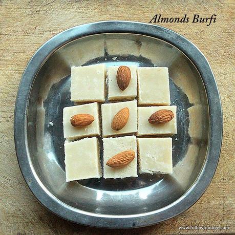 BADAM BURFI RECIPE | HOW TO MAKE ALMONDS BURFI