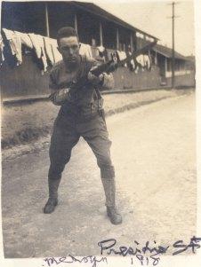 Mervyn Stephenson, training at the Presidio, summer 1918.