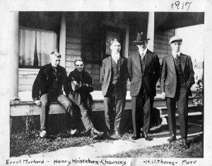 Mervyn Stephenson (far right) with OAC classmates, 1917.