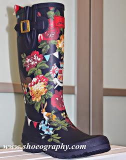 Shoe of the Day | Joules Navy Floral Welly Print Rain Boot