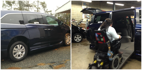 Blue Honda Odyssey Adapted Van