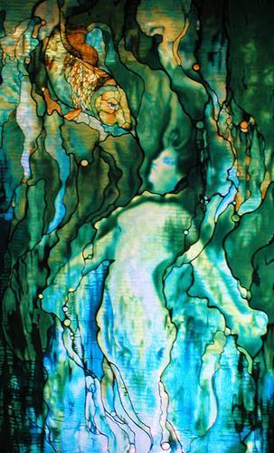 Tiffany glass mermid