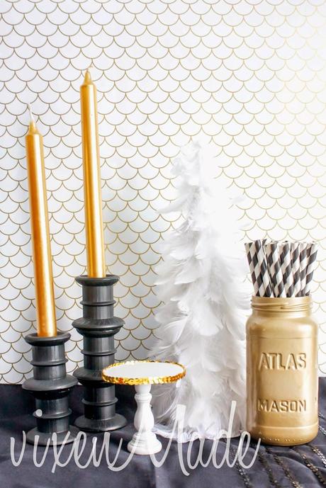 DIY Black Candlesticks