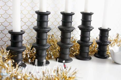 DIY Black Candlesticks