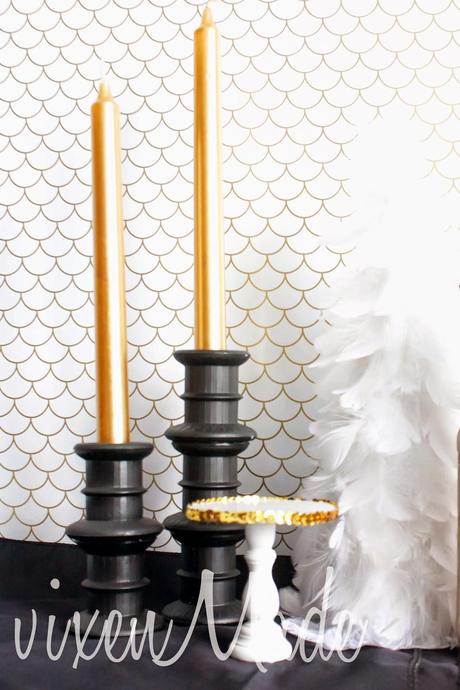 DIY Black Candlesticks