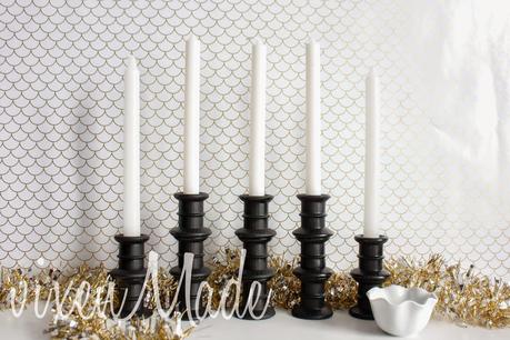 DIY Black Candlesticks