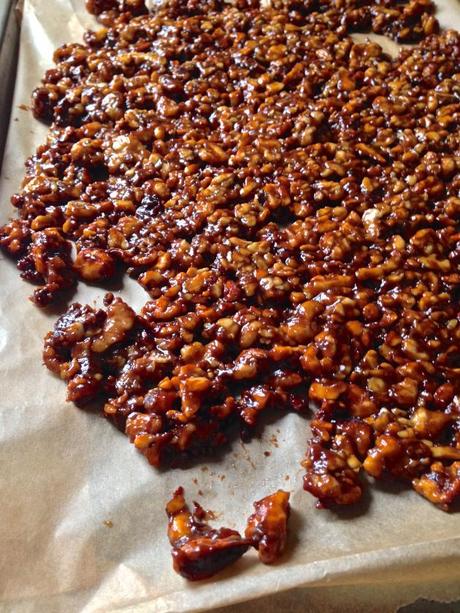 Pecan Pie Style Candied Walnuts 