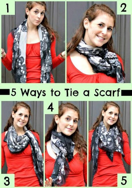 5 Ways to Tie a Scarf via Fitful Focus #fitnfashionable #fashiontip #scarves