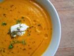 Roasted Carrot and Cumin Soup with Labneh