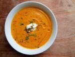 Roasted Carrot Cumin Soup with Labneh