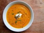 Roasted Carrot and Cumin Soup with Labneh