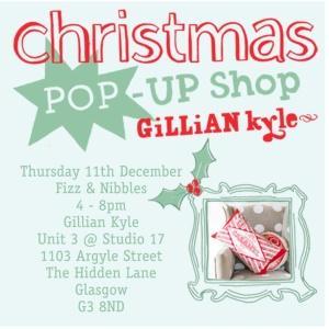 Gillian Kyle pop up shop Glasgow event 