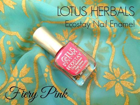 Lotus Herbals Ecostay Nail Enamel E14 Fiery Pink