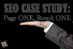 SEO Case Study: Page One, Result One