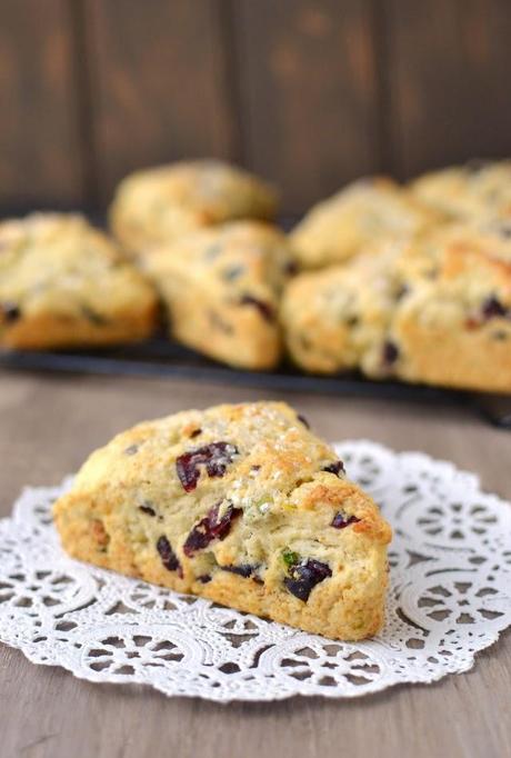 Cranberry-Pistachio Cream Scones