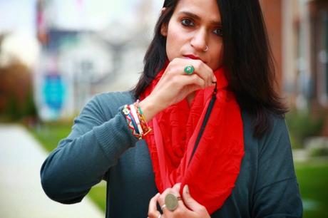 Sweater - Nordstrom  Leggings - River Island Boots - Diesel Scarf - c/o SHOLDIT Bracelet - Ipanema Tanvii.com