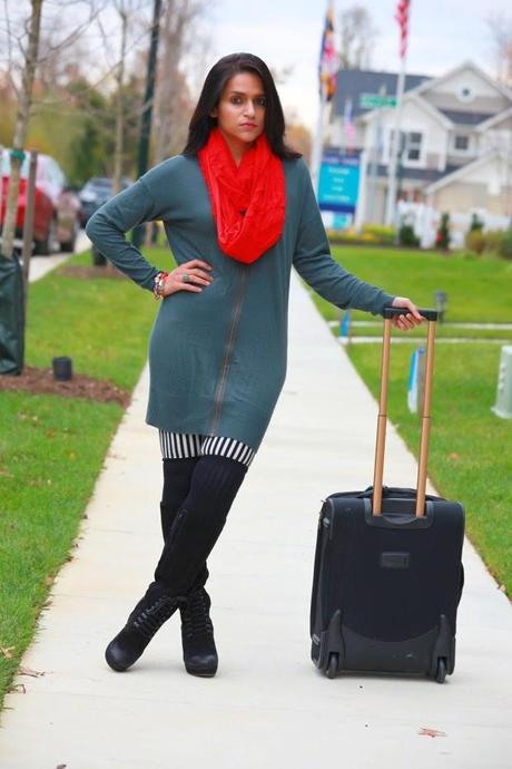 Sweater - Nordstrom  Leggings - River Island Boots - Diesel Scarf - c/o SHOLDIT Bracelet - Ipanema Tanvii.com