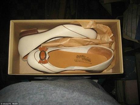 vintage cream shoes with bows