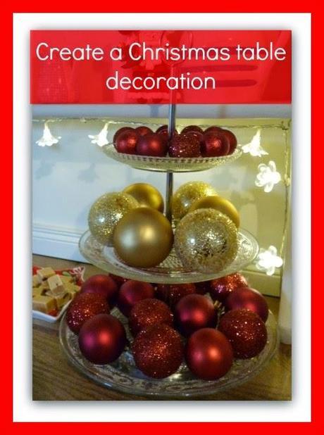 Christmas Bauble decoration Make your own christmas table decoration