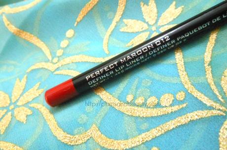 Colorbar Definer Lip Liner 012 Perfect Maroon : Review, Swatch